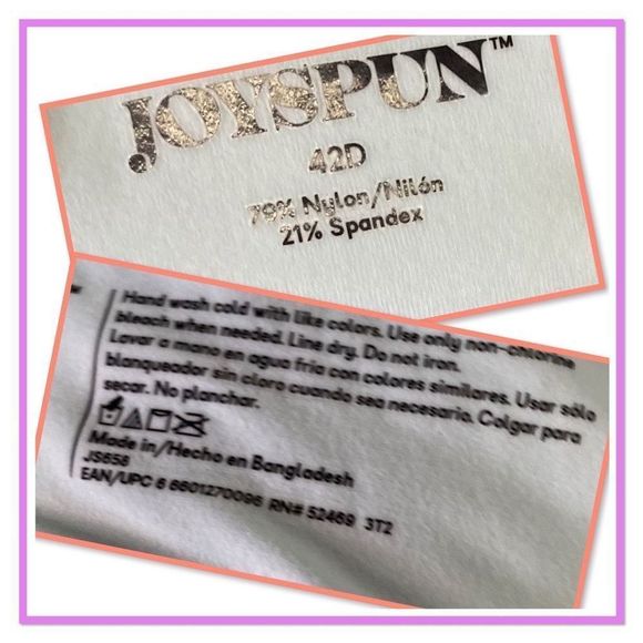 Joyspun Size 42D Multi Colored T Shirt Bra - Picture 14 of 14